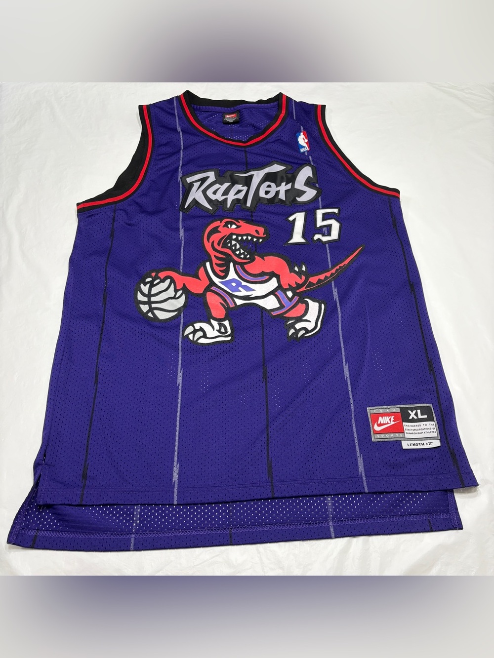 Toronto Raptors Vince Carter #15 Jersey Nike Men’s XL Length+2